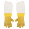 Pair Breathable Anti Bee Anti Sting Bee Gloves Long Sleeves Elastic Cuff with Mesh Beekeeper Protective Tool(XL )