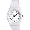 Crepha Women's Analog Quartz Watch White 3 ATM Water Resistant Quiet Second Hand Silicone Band 16mm
