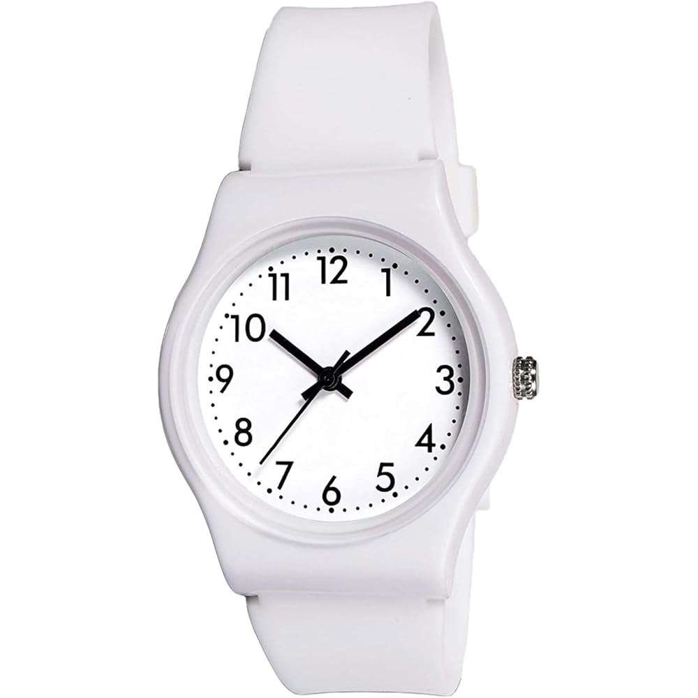 Crepha Women s Analog Quartz Watch White 3 ATM Water Resistant Quiet Second Hand Silicone Band 16mm