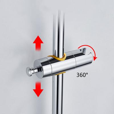 Regulowany 360° 18-25mm uchwyt na słuchawkę prysznicową wsporniki pręt drążek wieszak wspornik prysznicowy wanna do akcesoriów łazienkowych obrotowy