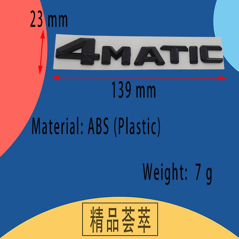 3D Premium 4MATIC 4 MATIC for car Hood Fender trunk Rear Bonnet Nameplate Decal Emblem Badge Sticker