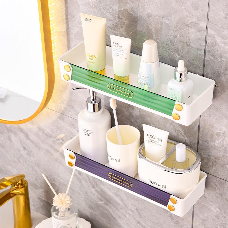 Wall-Mounted Bathroom Cabinet & Kitchen Spice Rack with Towel Holder - Punch-Free, Free Shipping