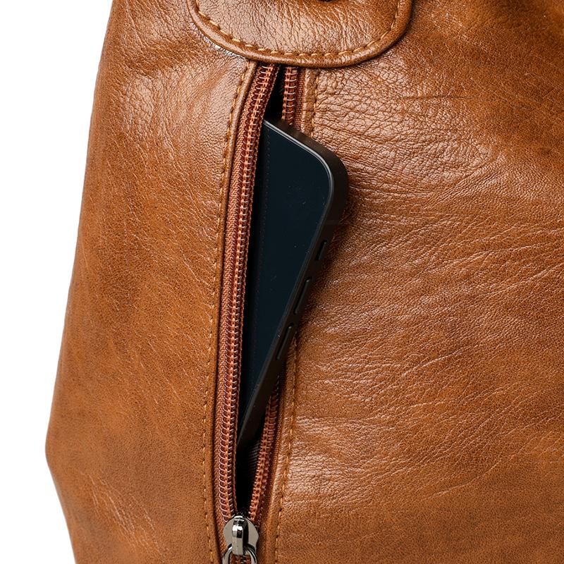 Large Capacity Tote Bag Women's Shoulder Bag Commuter Crossbody Bag Soft Leather Underarm Bag