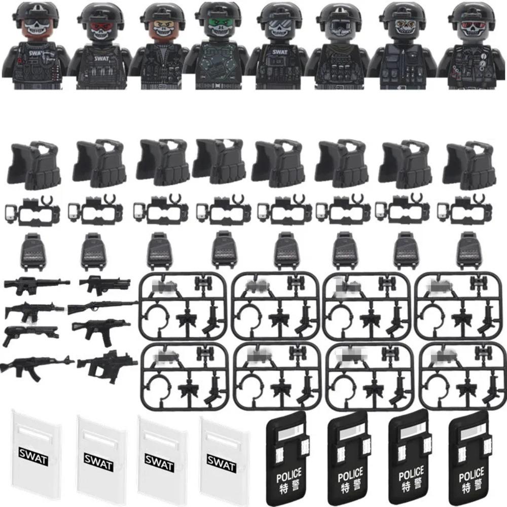 Military Special Forces MOC Building Block SWAT Ghost Commando Figures Police Soldiers Army Gun Weapons Children's Toy Gifts