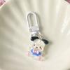 Sanrio Anime Hello Kitty Transparent Fine Flashing Keychain Cartoon Cinnamon Dog Kuromi Melody Bag Pendant Cute Key Accessories
