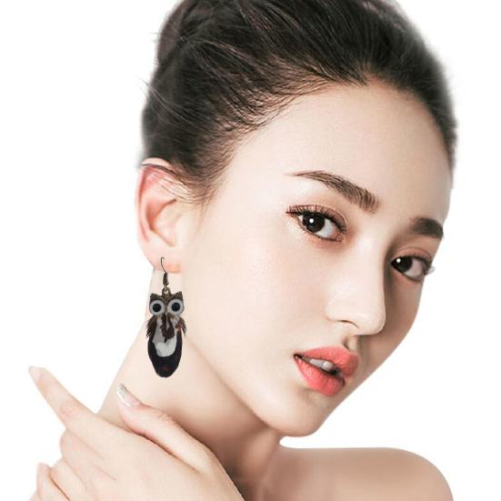 

1 пара женских серег в форме животных, милые красочные серьги-крючки