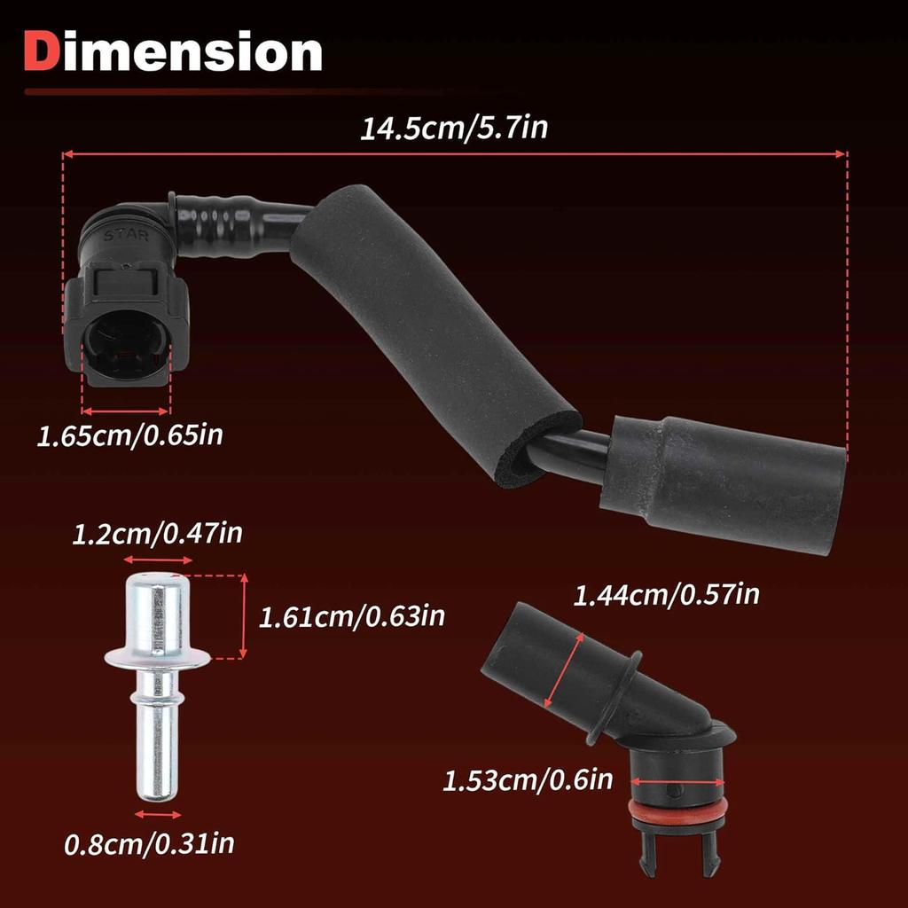 Positive Crankcase Ventilation PCV Valve Tube Fitting for Chevy Traverse 3.6L 12-17 for Buick Enclave 3.6L 12-17 for GMC Acadia 3.6L 12-16 Hose