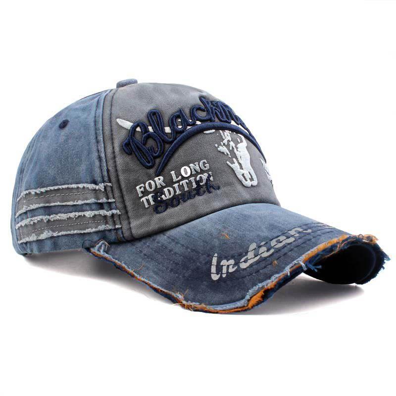 Unisex Vintage Baseball Cap Men Women Adjustable Denim Distressed Trucker Hat
