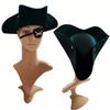 Triangular Captain Tricorn Hat PU Leather Masquerade Party Cosplay Hat  Performance