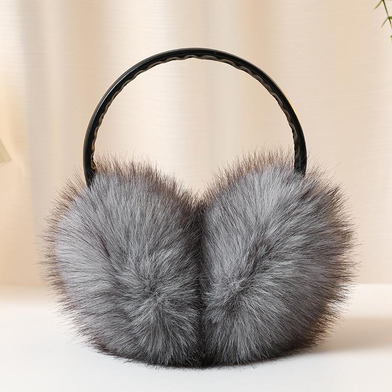 High Quality Real Fox Fur Earmuffs Women Winter Keep Warm Natural Fur Earmuffs Girls Ear Warmer Fox Fur Plush Ear Muff