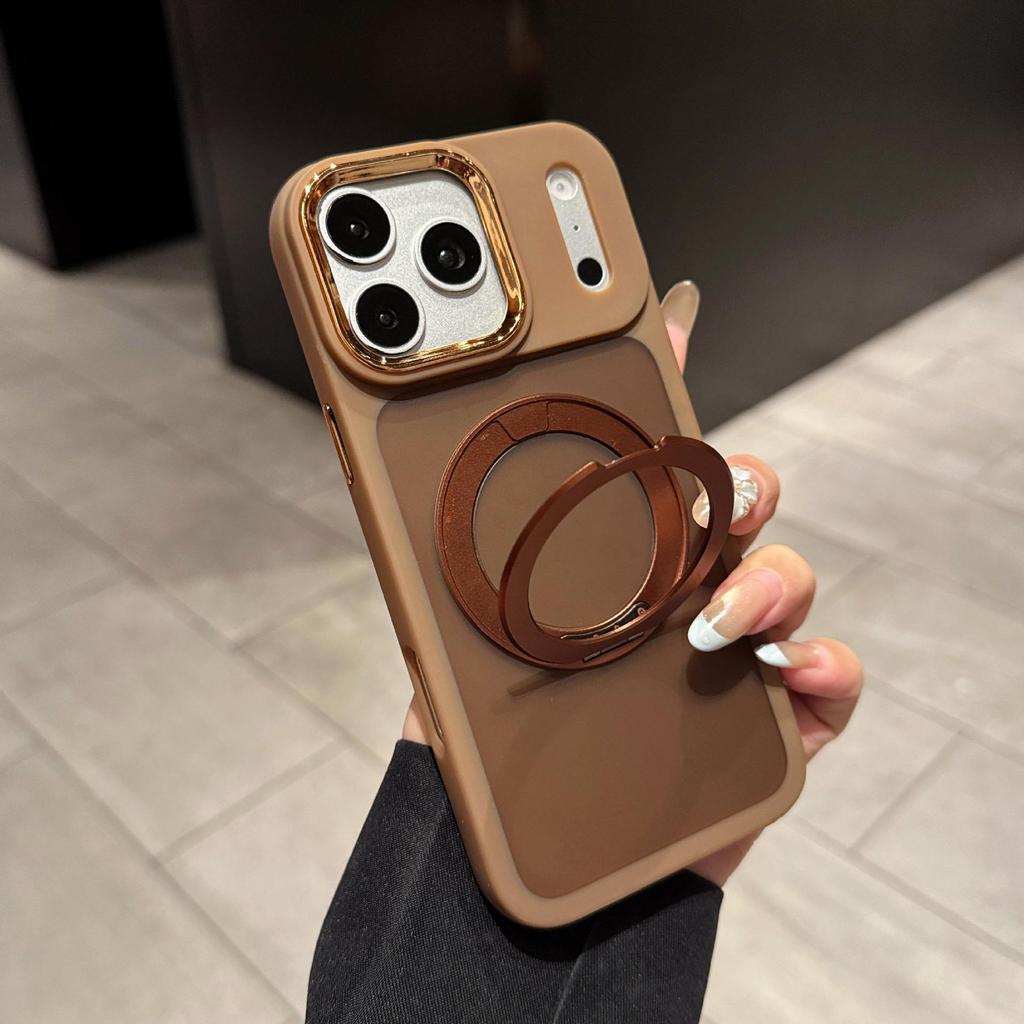 Elegant Magnetic Stand Phone Case for iPhone 17 Pro Max: Anti-Drop and Business Ready