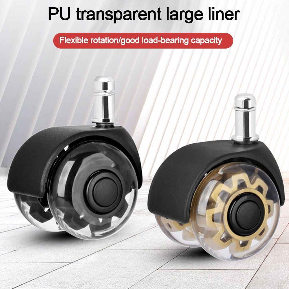 PU Office Chair Caster wheel 2 inch Mute Wheel Safe Chair Wheels