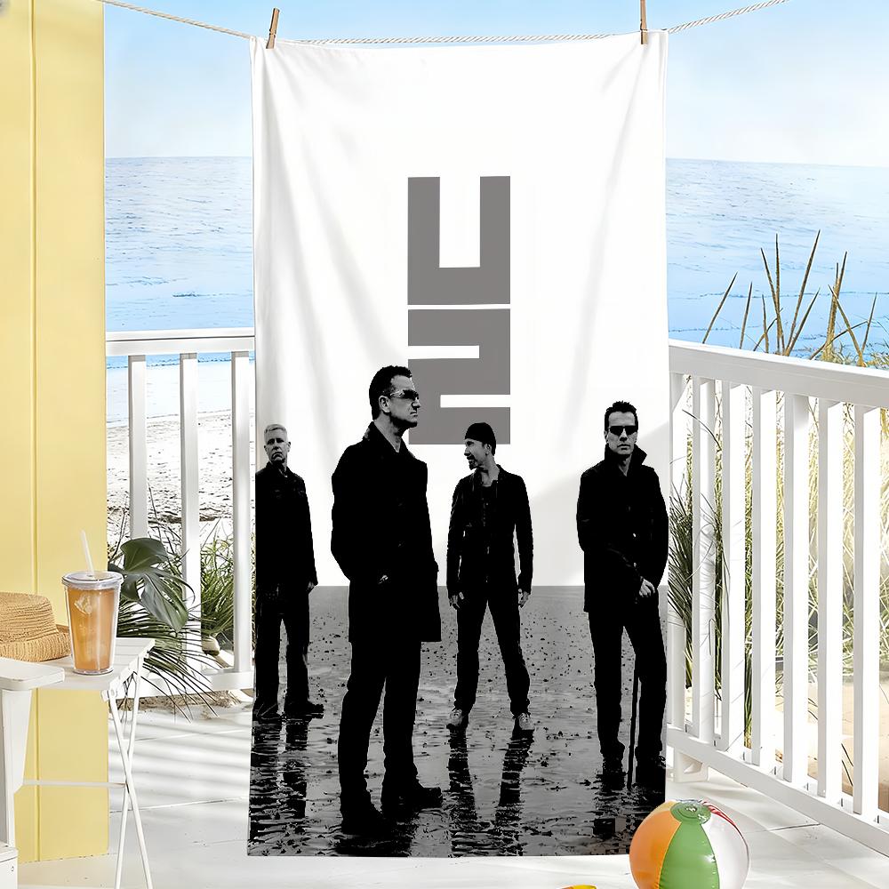 Rock U-U2 Band Music Towel Soft Pool Gift For Travel Gym Shower Camping Quick Dry Sports Large Beach Towels