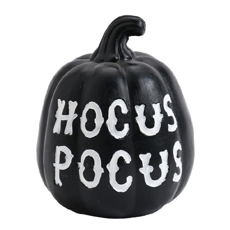 Eerie Halloween Resin Pumpkin Statue Durable Resin Crafted Pumpkin Decorative Ornament for Halloween Celebration