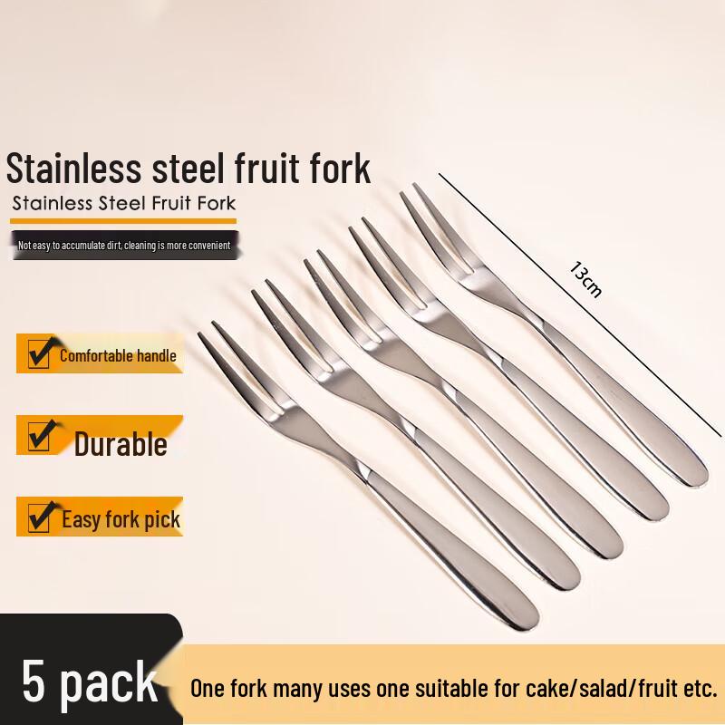 Floral Poetry Stainless Steel Fruit & Dessert Fork Set