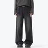 American Style Grinding White Gradient Washing Jeans Men's Wind High Street Loose Straight Wide-leg Pants