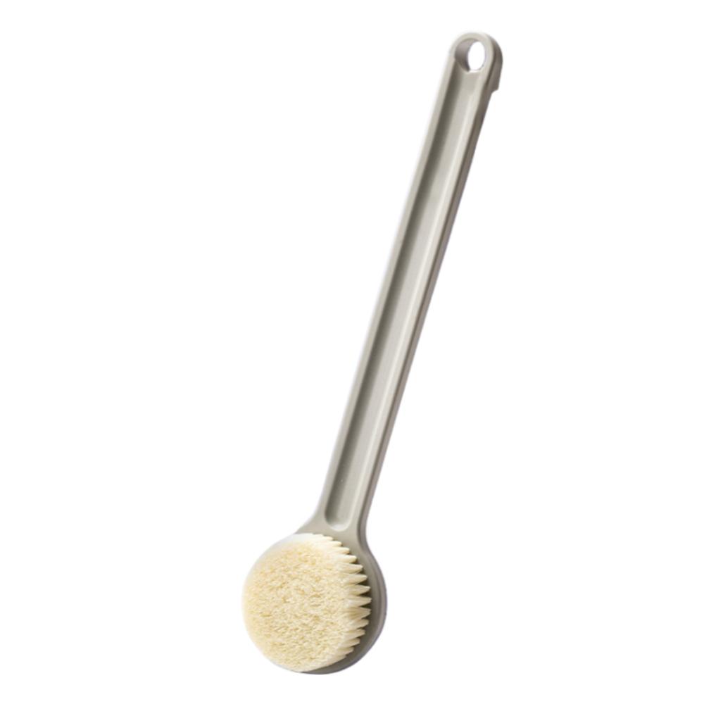 

Soft Haired Long Handled Shower Brush Adult Body Rubbing Rich Foam Bath Ball Prsonal Care Cleaning Brush Bathroom Accessories серый