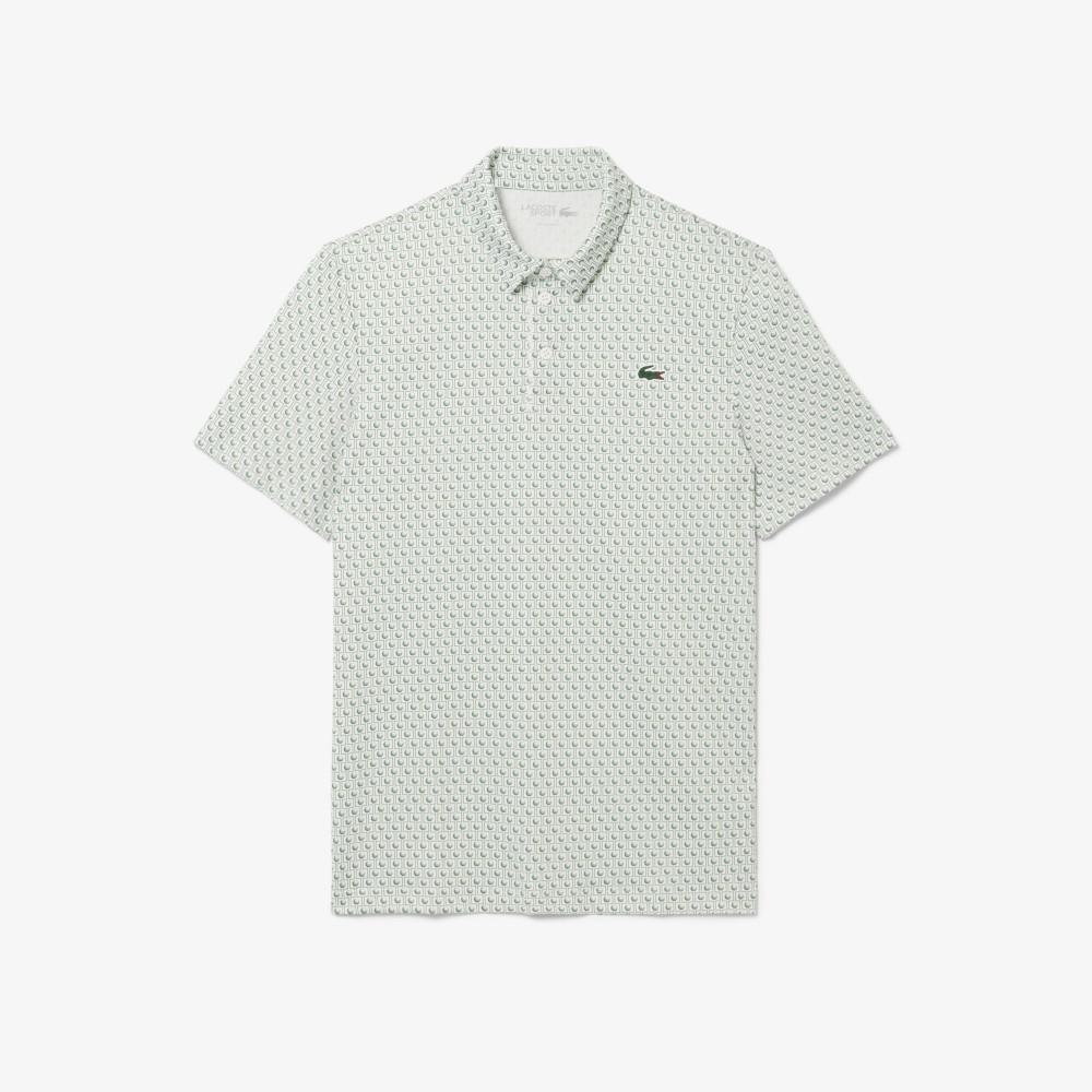 Lacoste Men's Golf AOP Short-Sleeve Polo Shirt DH4825-56GX0N