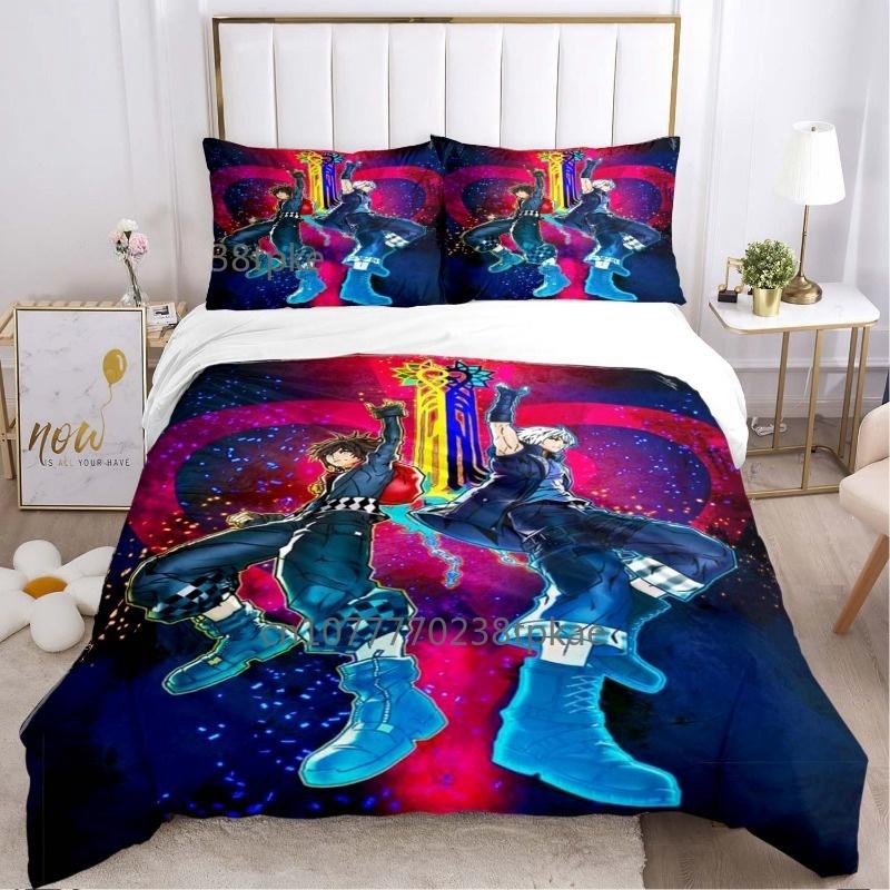 Fashion 3d Print Anime Game Kingdom Heart Bedding Set Single Twin Full Queen King Size Bed Set Adult Kid Bedroom Duvetcover Sets