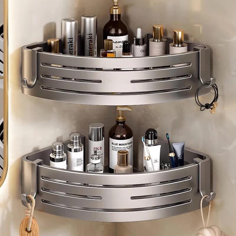 Baihan Suction Cup Bathroom Corner Shelf