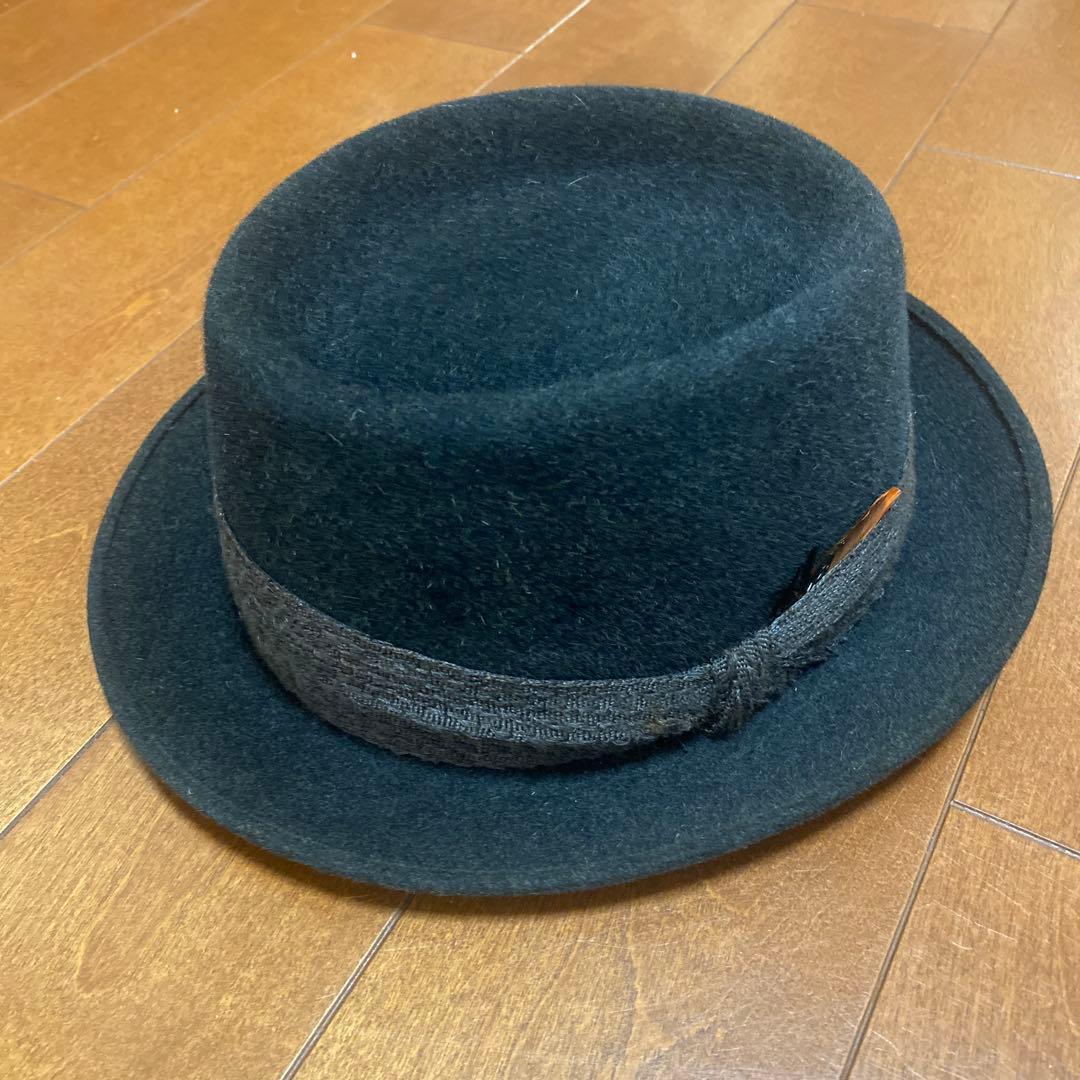 Used STETSON wool felt hat dark gray