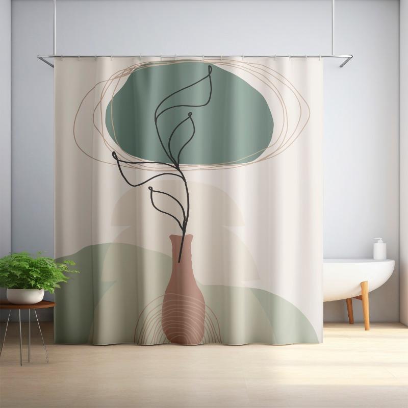 Bohemian Sunrise Shower Curtain - Waterproof, Bohemian Design, Includes Hooks, Fits Bathtubs & Home Bathrooms