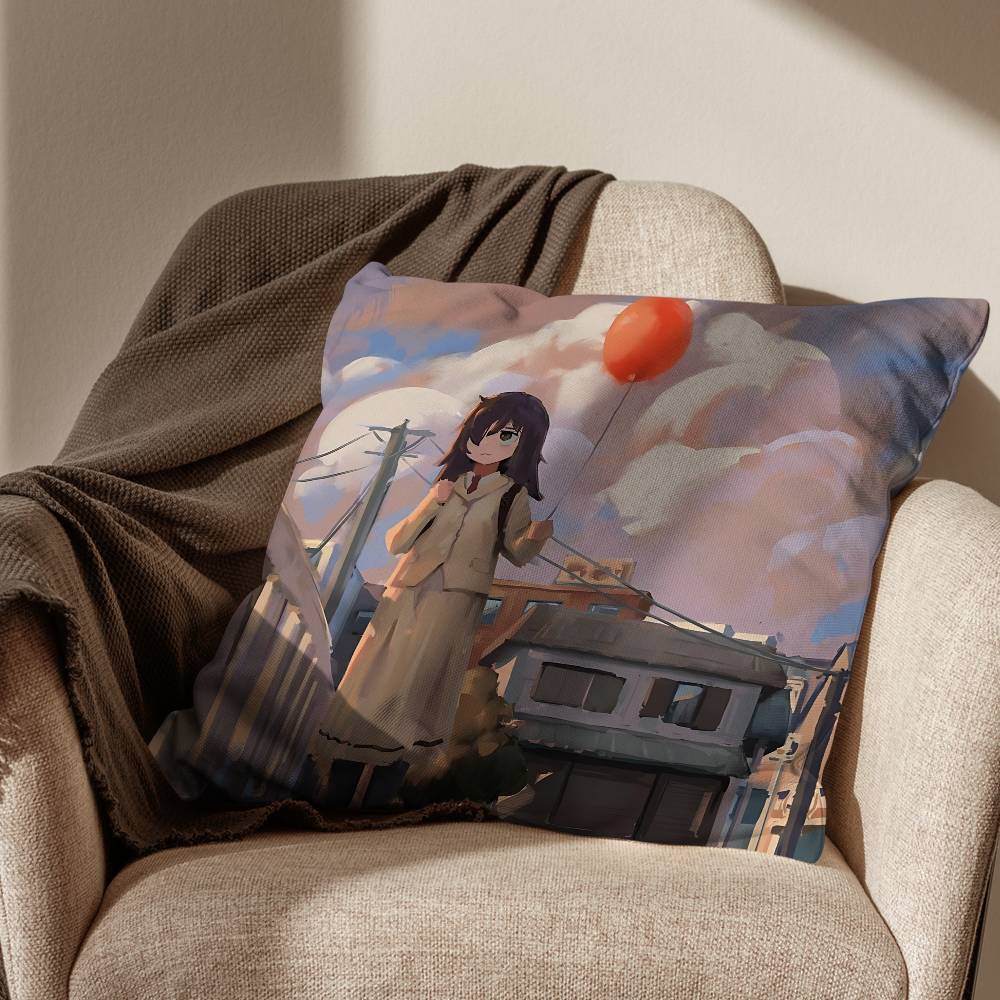 Watamote cute Tomoko Kuroki Pillow Case Office Cushions Suitable For Sofa Car Bedroom Decorative Cushion Cover