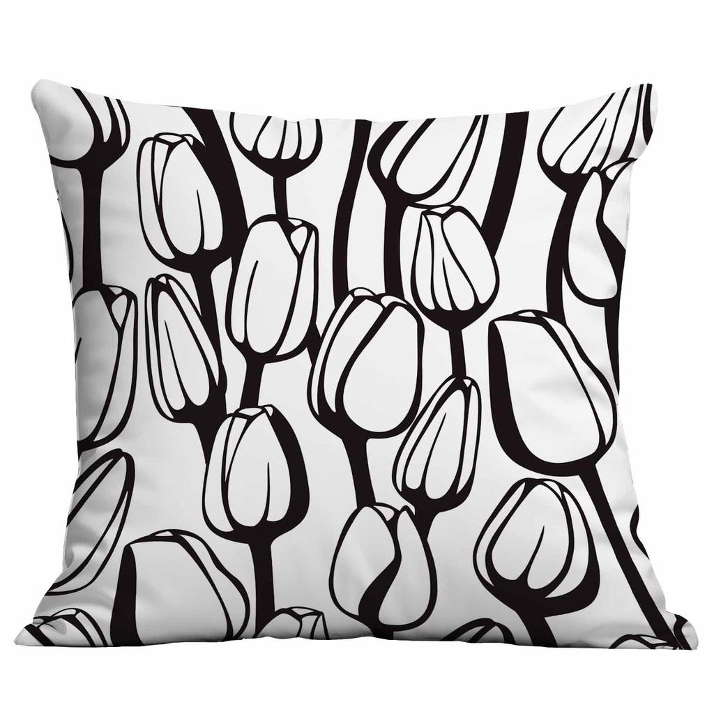 Simple Plant and Flower Pillowcase Home Cushion Pillowcase Decoration