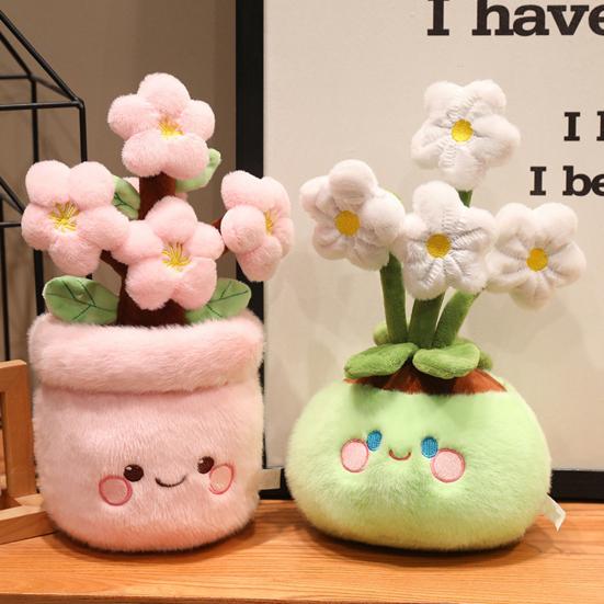 Cute Plush Vast Flower Bouquet Soft Skin-Friendly Plush Plant Doll Cute Healing Flower
