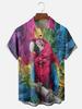 Funny Parrot 3d Print Hawaiian Shirt For Men Clothing Fashion Casual Beach Shirts Hawaii Blouse Vocation Button Shirts