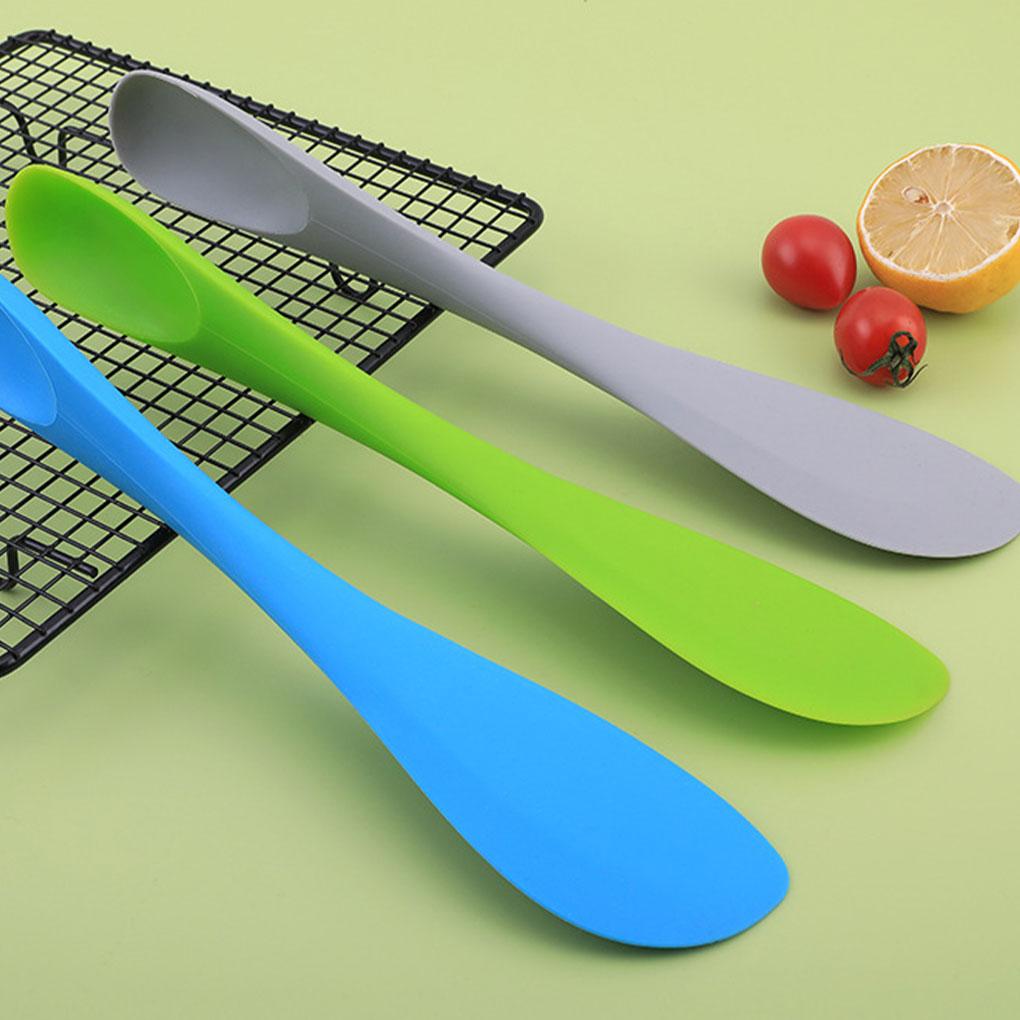 Miljövänlig dubbel silikonspatel för bakning och matlagning multifunktionell silikonbakspatel