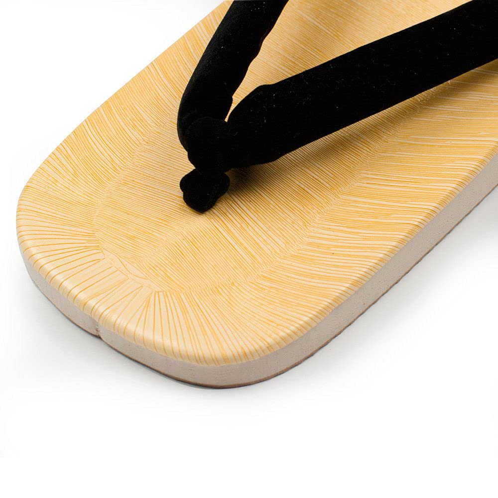 Kyoetsu Geta Sandal Sandals with Sponge and Heimilon Straps (LL (28cm), Black)