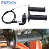 7/8" 22mm Motorcycle Grips With Throttle Clamp Twist Cable Throttle Cable For KTM Yamaha Honda ATV 50 90 110 125 150 200 250CC