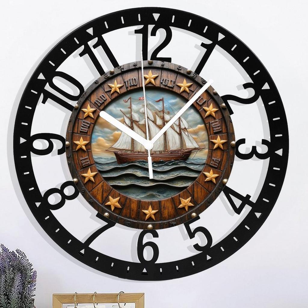 25cm Creative Iron Round Wall Clock for Design Enthusiasts