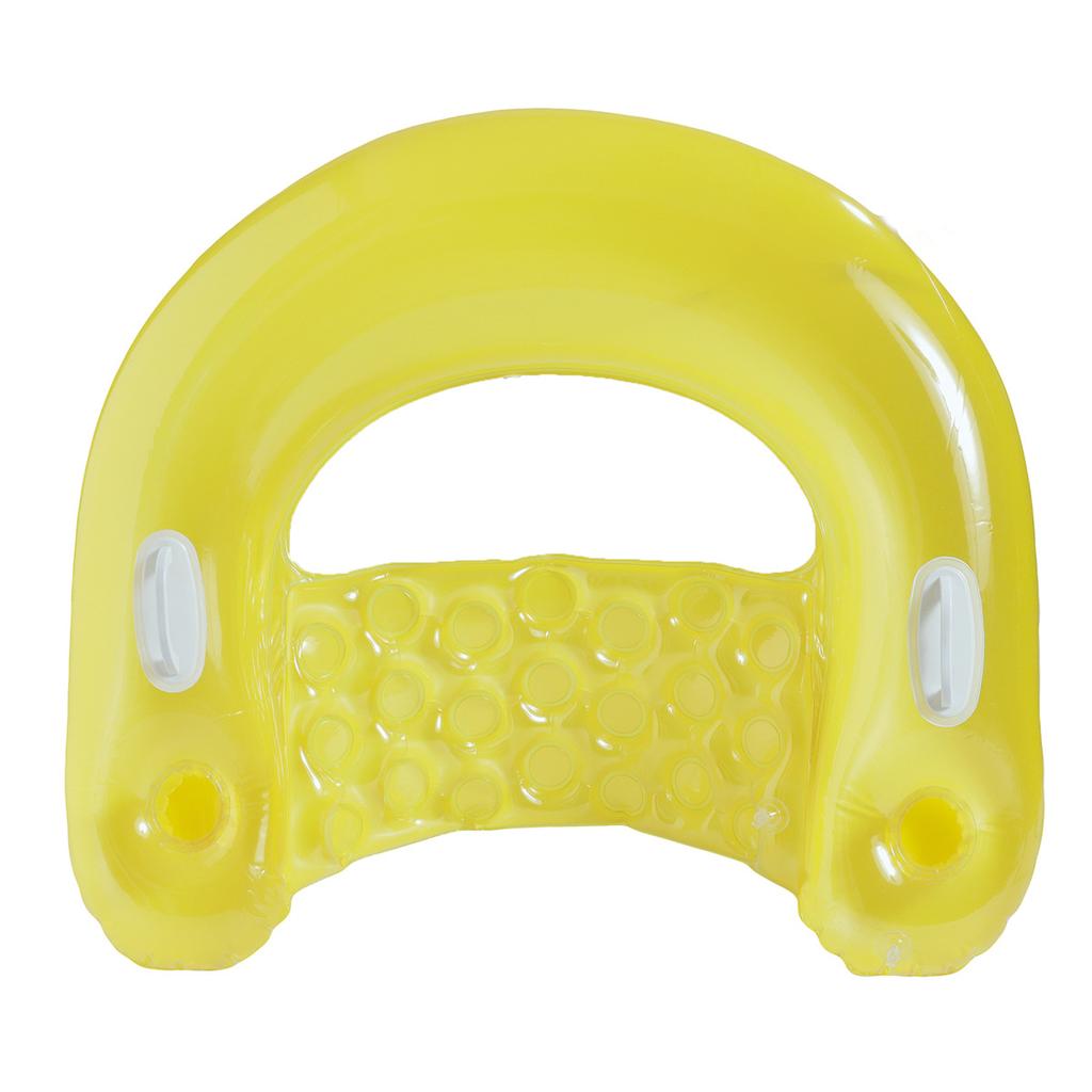 2026U Shaped Inflatable Float Thickened PVC Backrest Lounge Chair With Handle Adult Swimming Ring For Pool Water Play Relaxation