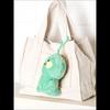 Cute Smiling Dinosaur Plush Keyring Bag Charm (green/blue)