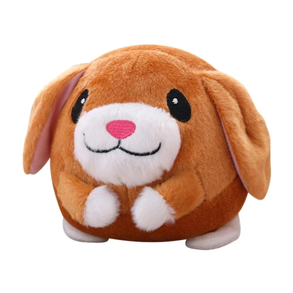 Smart Electric Bouncing Squeaky Ball Durable Plush Anti-Bite Dog Toy Musical Talking Self-Moving Interactive Entertainment Toy