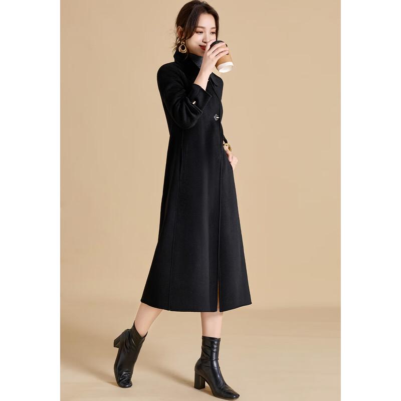 Kebeier Women's Minimalist Double-Faced Sheep Wool Coat