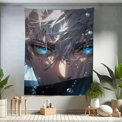 Satoru Gojo Jujutsu Kaisen Wandteppich Tarot Wandbehang Hippie Anime Teppich Sechs Augen Dekor Schlafsaal Geschenk für Anime-Fans