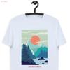Nature T Shirt Mountains Organic Cotton Camping Hiking Mountain Cottagecore Vintage Comfortable Streetwear Stretched