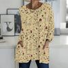Plus Size Women Round Neck Long Sleeve T Shirt Soft Loose Tops For Indoor Leisure And Street Walking