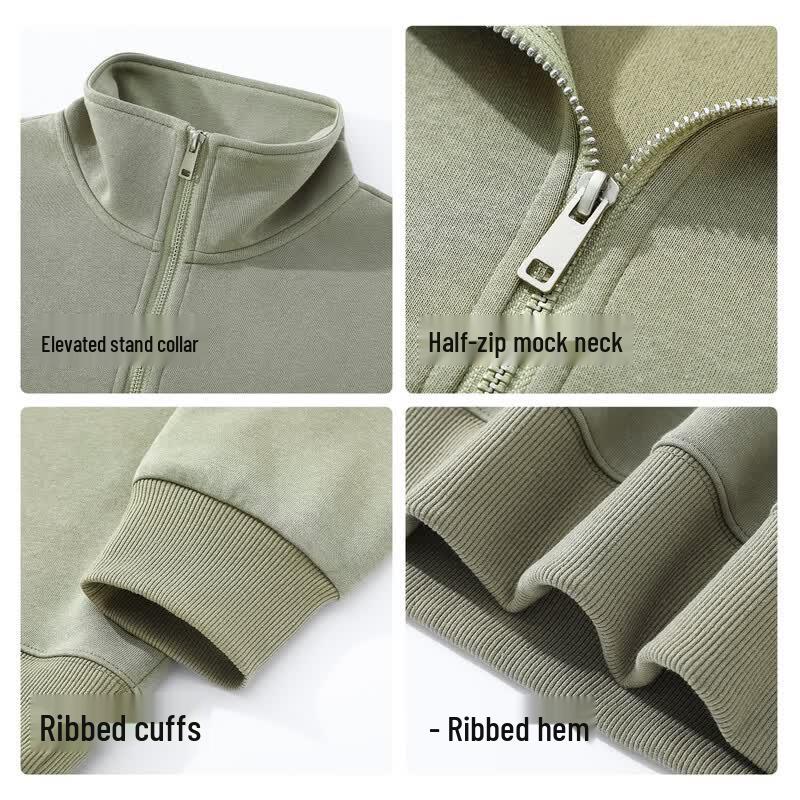Jeanswest Youth Half-Zip Stand Collar Sweatshirt