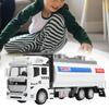 1/48 Scale Water Tanker Truck Vehicle Toy Model, Model Car, High Simulation Pull Back Function for Kids Gift Boys Girls Children