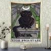 Funny Black Cat Decorative Tapestry Office Living Room Decor Home Wall Tapestry