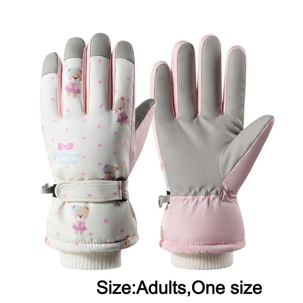Non-slip Winter Skiing Gloves Warm Outdoor Sports Gloves Thickened Thermal Gloves  for Men Women