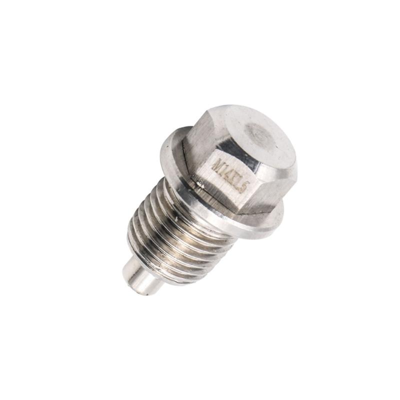 Universeller Ölablassschraube M14x1 5mm Magnetisches Design Wird mit 5 Stück Kupferdichtungen geliefert Für verlängerte Motorlebensdauer