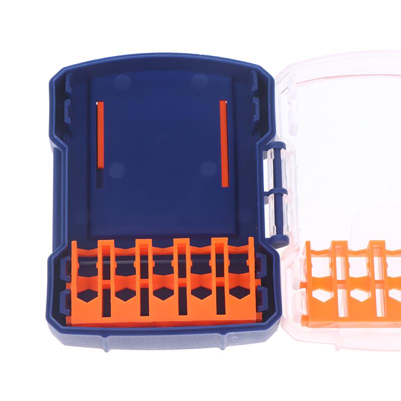 Bohreraufbewahrungskoffer Tragbar 6,35 mm Sechskant Bohrerkoffer 5 Größen Wasserabweisendes PVC Abnehmbarer Halter Aufhängbare Aufbewahrung