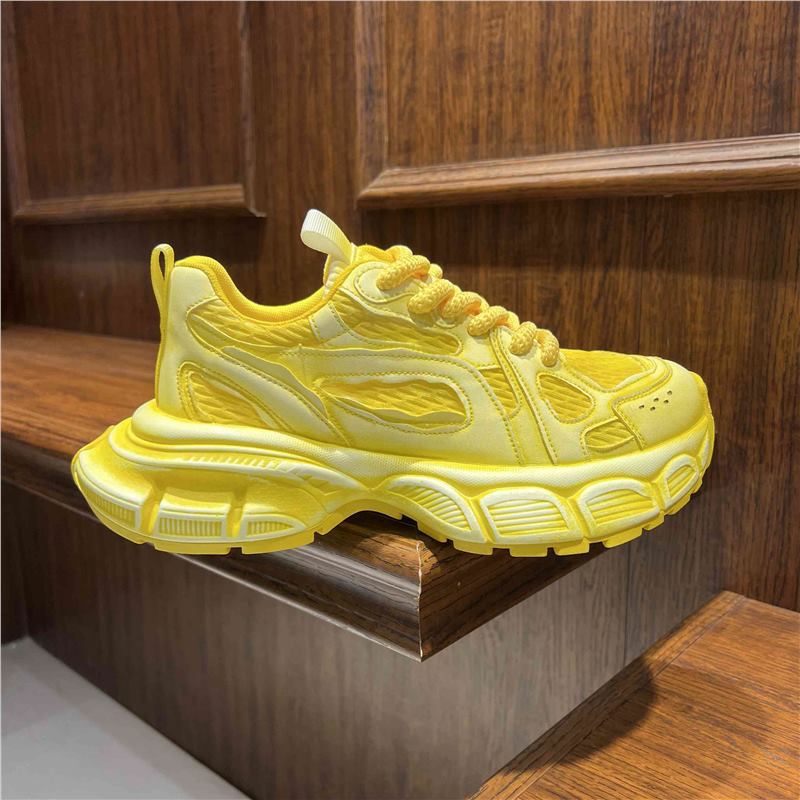 Dad Shoes Summer New Low-top Leather Surface Breathable Thick Sole Comfortable Leisure Sports Dl