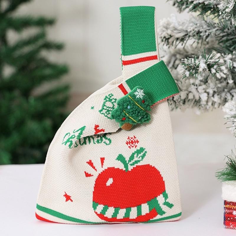 Festival Santa Druckstoff Geschenksäcke Stilvolle Waschbare Weihnachtsstrumpf Füllung Für Büro Zuhause Schule Veranstaltung Und Familienfeiern