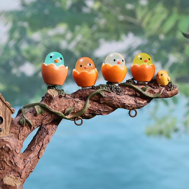 Huhn Dekorative Ornamente Auto Kreativ Harz Leuchtende Krone Leuchten Huhn Spielzeug Geschenke Interieur Niedliche Dekorationen Autozubehör